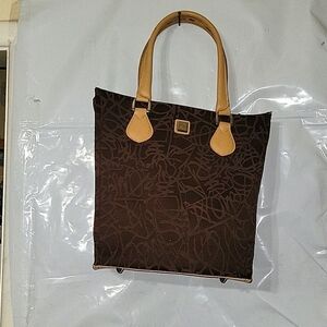 DIANE VON FURSTENBERG Vonda Tote Bag Purse Handbag Shopper Brown Abstract Luxury